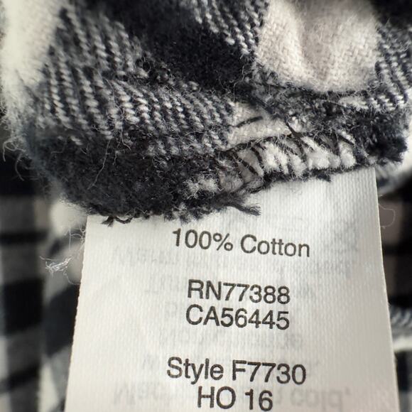 Madewell 100% Cotton Plaid Flannel Shirt Button Down Collar Long Sleeve Fall M - Picture 7 of 9